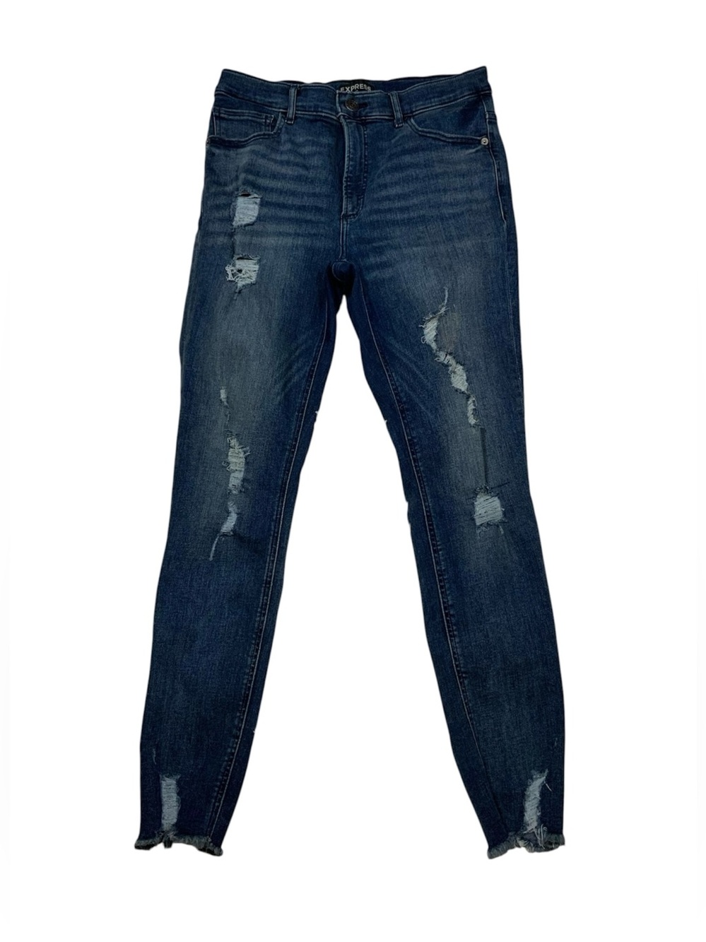 Express Distressed Skinny Jeans